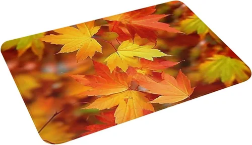 Miniatura 4 de Autumn Leaves of Maple Print Front Door Mat Absorbent Bathroom Rug Non Slip Indoor Doormat for Entryway Garage Patio 16 X 24in