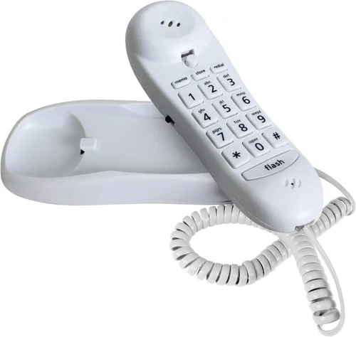 Miniatura 9 de Teléfono de color negro delgado para pared o escritorio con memoria