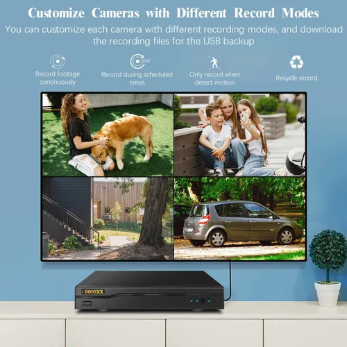 Miniatura 3 de 8 canales 5.0MP HD capacidad híbrida 5-en-1 Grabadora de vídeo digital AHD/analógica/TVI/CVBS/IP sistema de seguridad de videovigilancia grabadora