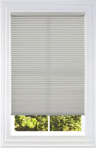 BlindsAvenue Persiana Celular de Panal Sin Cordón, Celda Simple de 9/16", Filtrado de Luz, Gris Niebla, Tamaño: 18" An x 48" Al Gris Misty