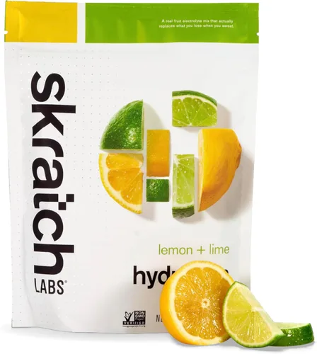 Skratch Labs Polvo de Hidratación | Mezcla de Bebida Deportiva | Polvo de Electrolitos para Ejercicio, Resistencia y Rendimiento | Limón + Lima | 20