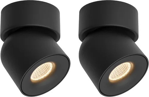 Miniatura 12 de Aisilan Luz LED de Techo Blanca para Interiores 9W Luminaria Montada en Superficie con Foco Giratorio de 360°, Regulable Blanco Cálido 3000K CRI 97+