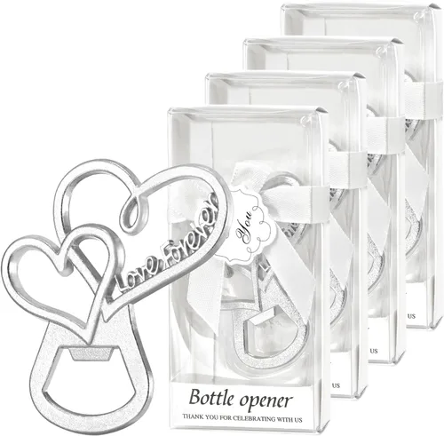 Miniatura 10 de Paquete de 50 abrebotellas Love Forever para regalos de boda para invitados, regalos de fiesta de despedida de soltera, recuerdos o decoraciones
