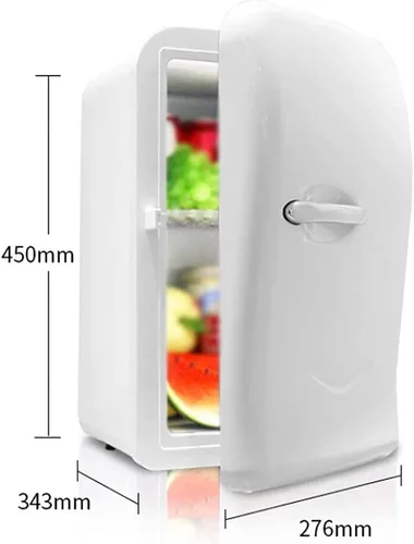 Miniatura 3 de JNYB Mini refrigerador para dormitorio, 17 L/27 latas, enfriador y calentador portátil para alimentos de 12 V para dormitorio, hogar, oficina, Azul
