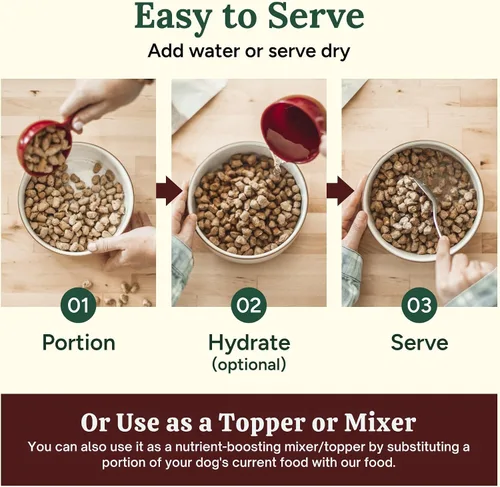 Miniatura 5 de 360 Pet Nutrition Alimento crudo liofilizado para perros – Receta de carne de res con hígado y órganos, alta proteína con omega-3, frutas, verduras