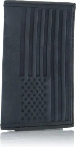 Miniatura 2 de Lucky Brand Bandera de cuero para hombre en relieve RFID Trifold