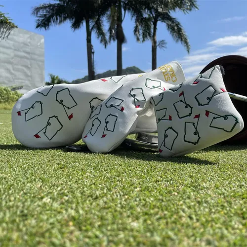 Miniatura 6 de Fundas para cabeza de golf - Augusta Georgia Driver Fairway Woods Hybrid Headcover Blanco