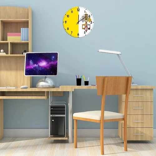 Miniatura 330 de Cheyan Reloj de pared con bandera de Canadá de 12 pulgadas, silencioso, sin tictac, de PVC, funciona con pilas, reloj redondo decorativo, regalo