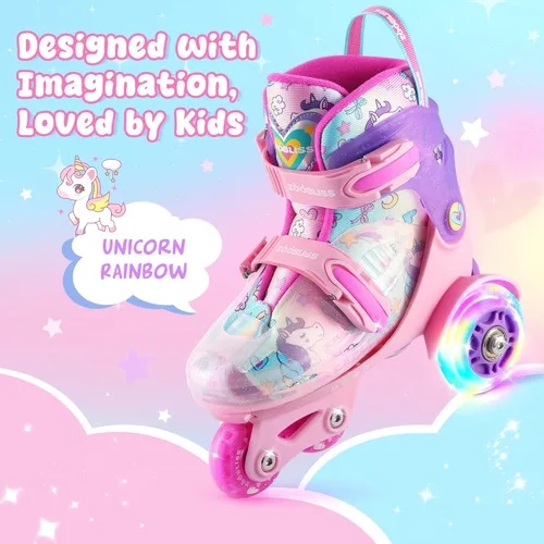 Miniatura 2 de Patines de Ruedas para Niños Principiantes - ZOOBLISS Patines de Ruedas para Niños Pequeños para Niños y Niñas de 3 a 7 Años con Ruedas que se