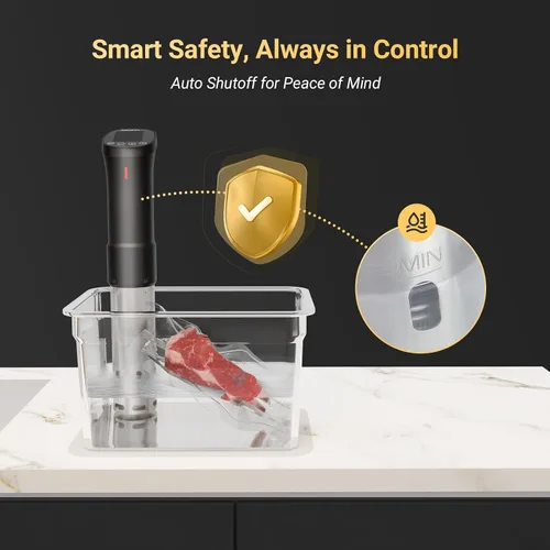 Miniatura 5 de INKBIRD Wifi Sous Vide Cocina, Máquina Sous Vide de 1000W, Circulador de Inmersión con Control Remoto con Aplicación, Recetas, Temporizador, Alarma