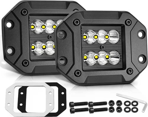 Miniatura 8 de Nirider - Cápsulas LED de montaje empotrado, 2 piezas de luces de parachoques de 84 W, luces de conducción de haz puntual de 5 pulgadas, barra