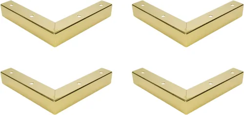 Miniatura 12 de Geesatis 4 patas doradas para muebles de diseño minimalista, patas de metal para muebles de 4.3 pulgadas de longitud para gabinete, sofá, mesa