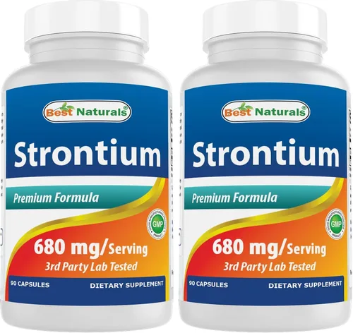 Miniatura 9 de Best Naturals Fórmula de construcción de huesos de estroncio 680 mg/porción 90 cápsulas