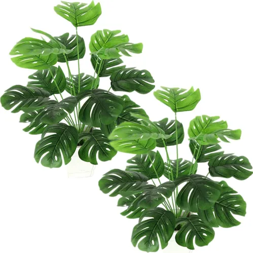 Miniatura 18 de CATTREE Plantas artificiales para decoración al aire libre, arbustos de plantas falsas, hojas de plástico, arbustos verdes, hogar, jardín, boda
