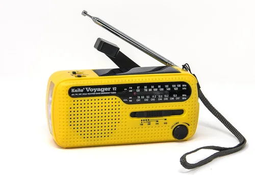 Kaito Mejor NOAA y SW Portátil Solar/Manivela de mano AM/FM, radio de emergencia meteorológica de onda corta y NOAA con cargador de teléfono celular