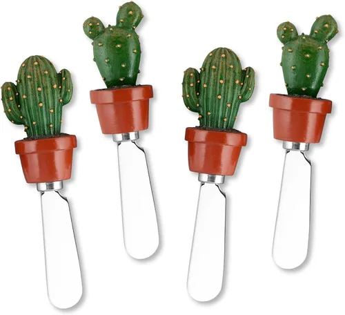 Miniatura 8 de UP Western Cowboy - Esparcidores de queso para botas, asas de resina pintadas a mano con cuchillas de acero inoxidable para untar queso crema