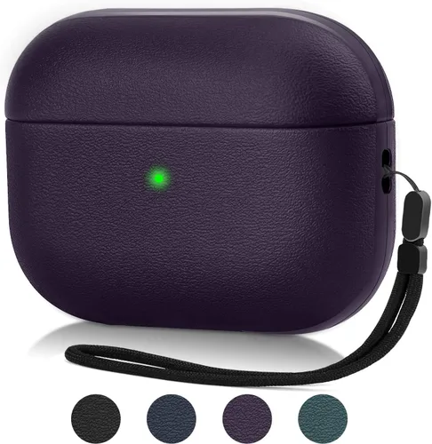 Miniatura 12 de JIELIELE - Funda de actualización compatible con el estuche de Airpods Pro, funda protectora de cuerpo completo de textura de cuero compatible