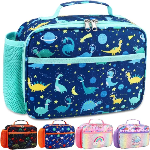 Miniatura 20 de RHCPFOVR Lonchera para niños – Lonchera aislada para niños y niñas, bolsa de almuerzo lavable y lonchera reutilizable para niños pequeños a prueba