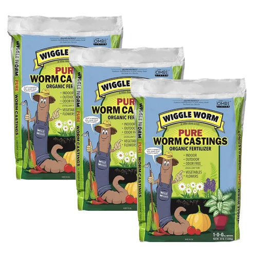 Miniatura 10 de Wiggle Worm Fertilizante de Humus de Lombriz 100% Puro Orgánico Denso en Minerales, 30 libras - Mejora la Fertilidad del Suelo y la Aireación