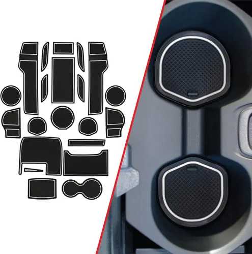 Miniatura 23 de CupHolderHero Compatible con accesorios Honda CR-V 2017-2022 – Insertos de portavasos antipolvo antideslizantes personalizados de alta calidad, Rojo