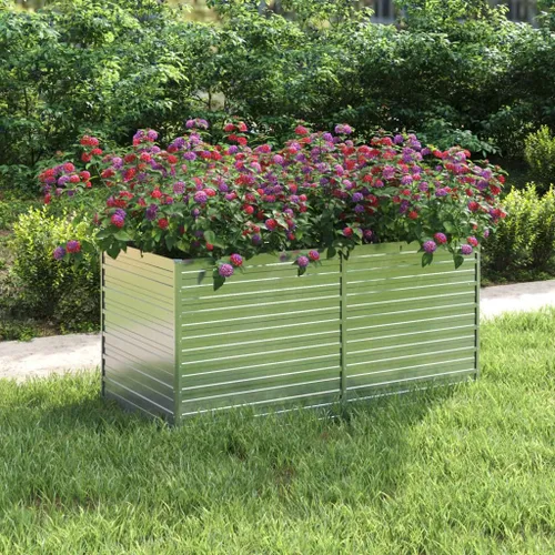 Miniatura 7 de Cama elevada para jardín, camas de jardín elevadas de metal para exteriores, camas de jardín elevadas galvanizadas para verduras, flores, hierbas