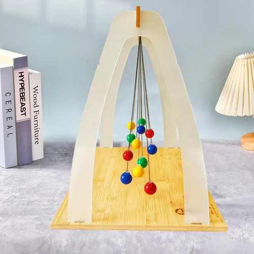 Miniatura 3 de Newtons Cradle Bolas de péndulo Cool Science Gadgets Cinética Física Juguetes Decoraciones de escritorio