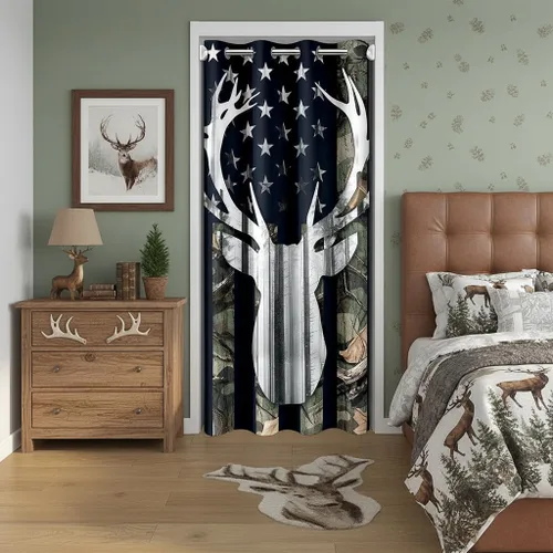 Miniatura 46 de Castle Fairy Cortina con estampado de piel de vaca para jóvenes adultos, diseño abstracto de piel de vaca blanca y granate, cortina opaca