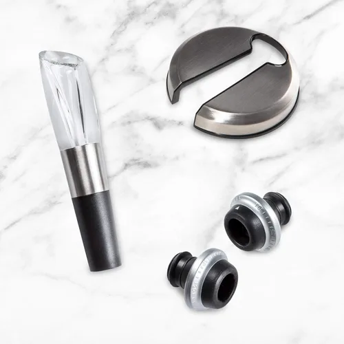 Miniatura 3 de Ivation Juego de regalo de vino 6 en 1: incluye abridor eléctrico de acero inoxidable, conservador al vacío, 2 tapones de corcho, cortador de papel