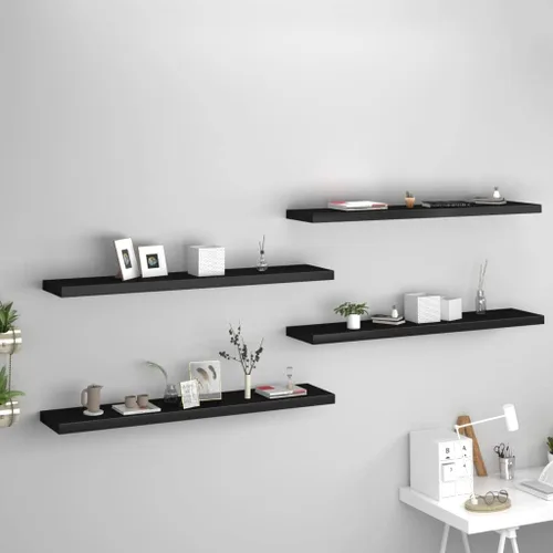 Miniatura 51 de Estantes flotantes de pared, juego de 4 estantes decorativos para montar en la pared, estante colgante con soportes invisibles para decoración