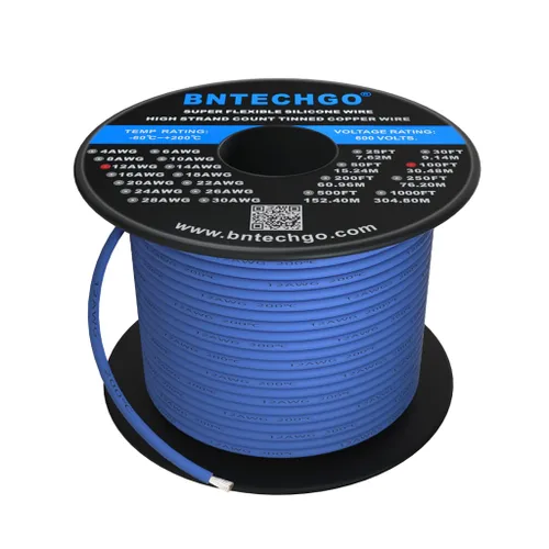 Miniatura 27 de BNTECHGO Carrete de alambre de silicona calibre 12, 50 pies, color marrón, flexible, 12 AWG, alambre de cobre estañado trenzado