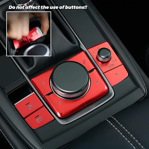 Miniatura 3 de 8 piezas compatibles con Mazda 3 CX-30 CX-50 2026 2025 2024 2023 2022 2021 2020 Accesorios para consola central de automóvil, panel de engranajes