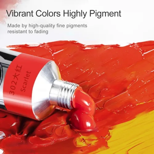 Miniatura 6 de LIGHTWISH Pintura al óleo, 21 colores al óleo vibrantes, tubos grandes de 1.7 onzas líquidas, pintura a base de aceite para pintura en lienzo