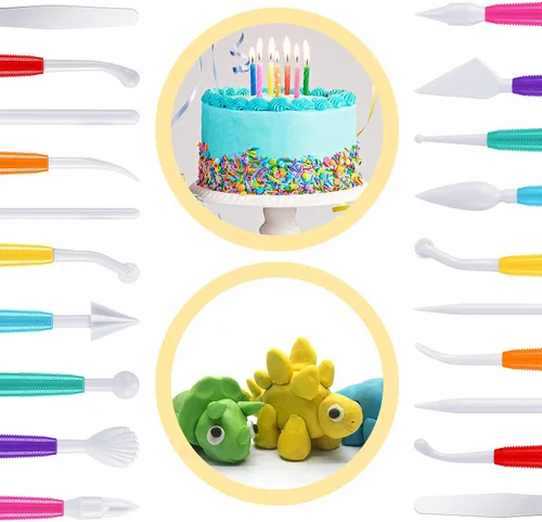 Miniatura 4 de Outus 20 herramientas de arcilla plástica para esculpir arcilla modelado de doble cabeza cerámica herramientas de cerámica herramientas