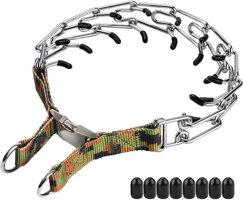 Miniatura 12 de Collares de púas para perros, collar de perro sin tirones, collar de entrenamiento para perros grandes, medianos y pequeños, de acero inoxidable