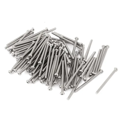 Miniatura 11 de uxcell Tornillos Phillips de cabeza cruzada de acero inoxidable 304 M2 x 0.118 in 60pcs