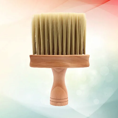 Miniatura 2 de KALLORY 2 unids peluquero cuello plumero cepillo profesional de corte de pelo kit para peluquería uso en el hogar mango para quitar el polvo
