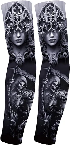 Miniatura 12 de Aresvns Halloween Makeup Tattoo sleeves, Premium Cooling Arm Sleeves for Men and Women UV Sun Protection Arm Sleeves Yu2