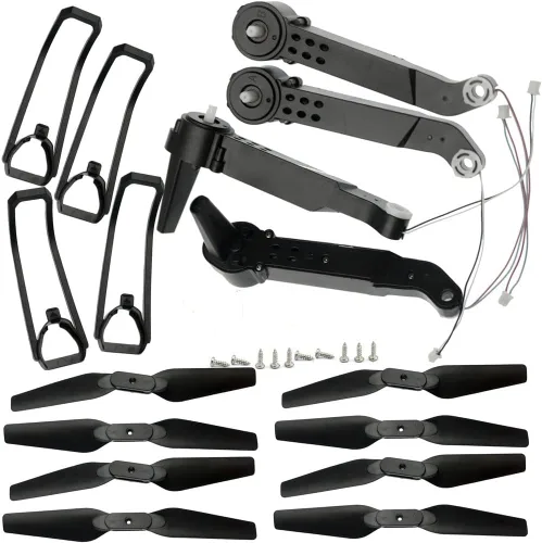 Miniatura 14 de FOLD Drone E525 LS-E525 E88 Teng1 Compatible Spare Parts Set Compatible With RC Quadcopter Including Arms Motor Propeller Landing Gear And Guards