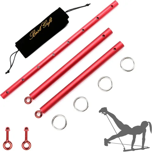 Miniatura 2 de Sovyime Barra esparcidora roja expandible para entrenamiento de ayuda deportiva, equipo de acondicionamiento físico para restaurar pilates, kit