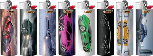 Miniatura 2 de BIC Edición especial Supercar Series Maxi encendedores de bolsillo, juego de 8 encendedores