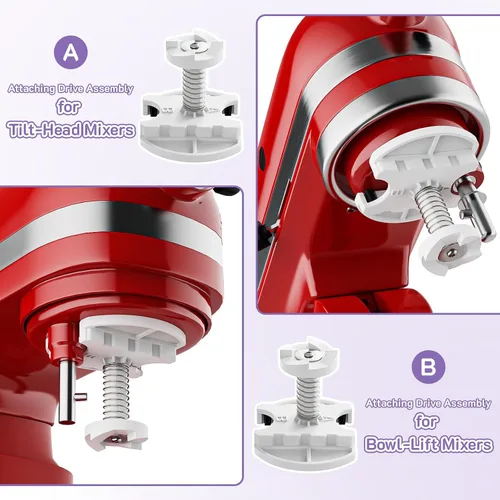 Miniatura 6 de Accesorio para máquina de helados KitchenAid para batidora de pie, se adapta a mezcladores KitchenAid de 4.5 cuartos de galón y más grandes, tazón