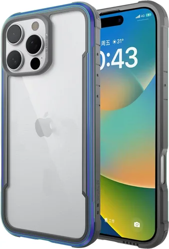 Miniatura 8 de RAPTIC Shield para iPhone 14, funda protectora transparente a prueba de golpes, grado militar, probada en caídas de 10 pies, marco de aluminio