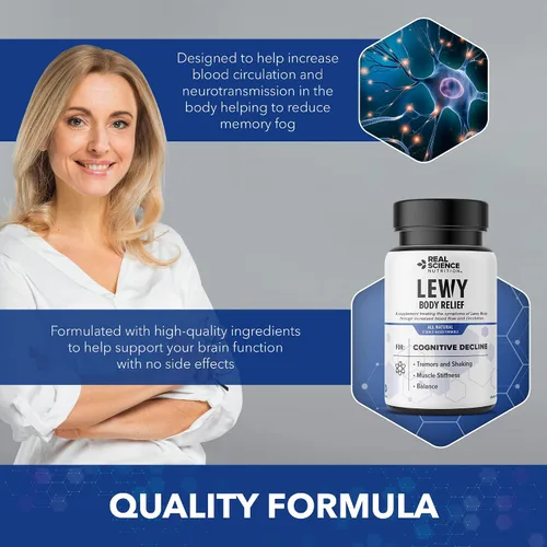 Miniatura 6 de Real Science Nutrition Ofrece Lew-X - Un suplemento nutricional formulado para el alivio del cuerpo de Lewy para apoyar la memoria y la claridad