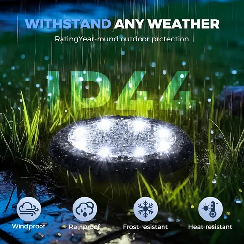 Miniatura 5 de SOLPEX Mini Luces Solares de Suelo, Juego de 12 Luces Solares para Exterior Impermeables, Iluminación de Paisaje para Camino de Jardín, Entrada