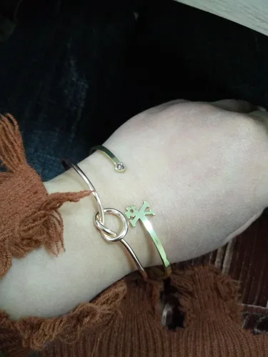 Miniatura 3 de SENFAI Simple Love Knot pulsera pulsera de dama de honor conjunto de joyería o individual