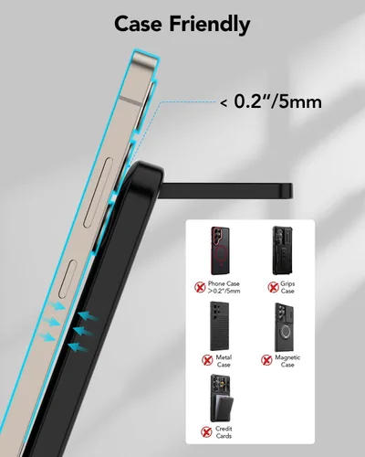 Miniatura 3 de Cargador inalámbrico con reloj despertador para Samsung, estación de carga plegable 4 en 1 para Galaxy Watch 8/7/Ultra/Classic/FE/6, Galaxy