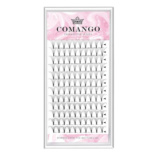Miniatura 34 de CoMango Extensiones de pestañas de volumen 3D/4D/5D/6D/10D, grosor de 0.003 in, rizo C/D, tallo corto de 0.315-0.591 in, extensiones de pestañas