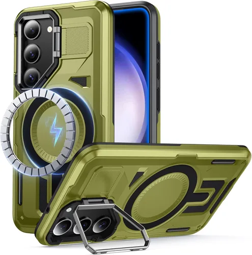 Miniatura 9 de para Samsung Galaxy S22 Ultra/S23 Ultra con MagSafe [Cubierta de cámara incorporada y soporte] [Protección de grado militar a prueba de golpes]