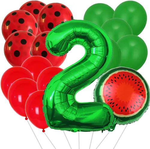 Miniatura 14 de Globos de béisbol de papel de aluminio para decoración de cumpleaños, globos con el número 7, globos de confeti de estrella roja y azul para Béisbol