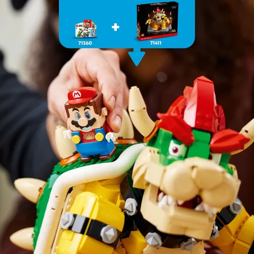 Miniatura 6 de LEGO Super Mario The Mighty Bowser, kit de construcción y exhibición en 3D, figura de personaje coleccionable y posable con plataforma de batalla